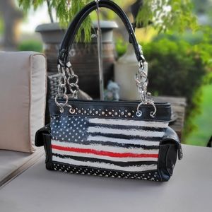 Thin Red Line Concealed Carry Shoulder Bag